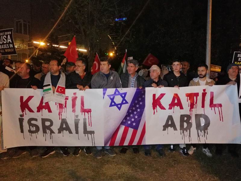Siyonist Blinken’in Türkiye’ye gelişi Ankara’da protesto edildi