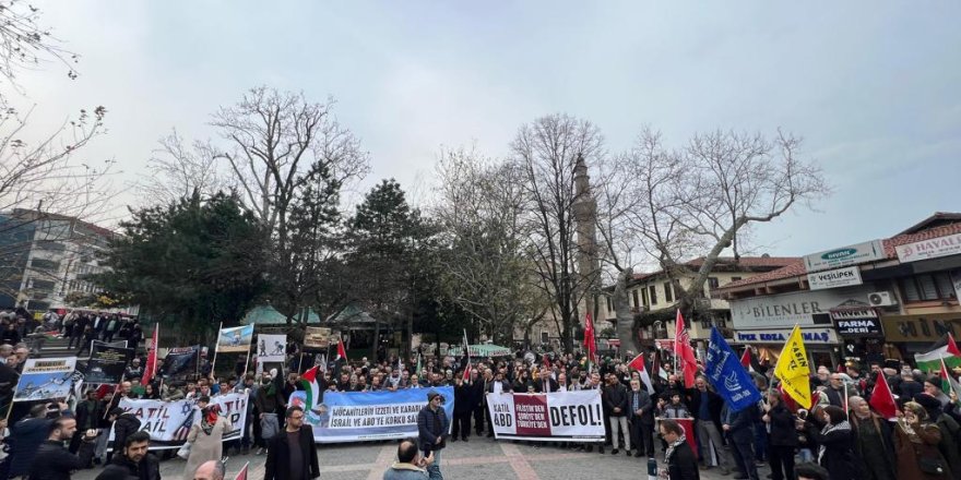Katil İsrail Bursa'da tel'in edildi
