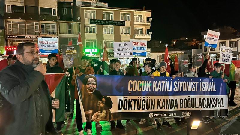 Merzifon’da Gazze için dua ve basın açıklaması