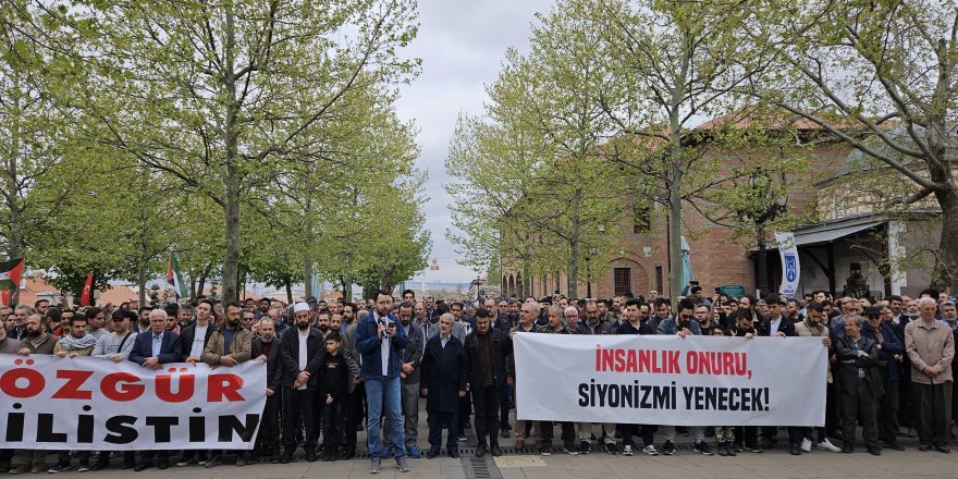 Ankara’da Müslümanlar bayramda Gazze için bir araya geldi