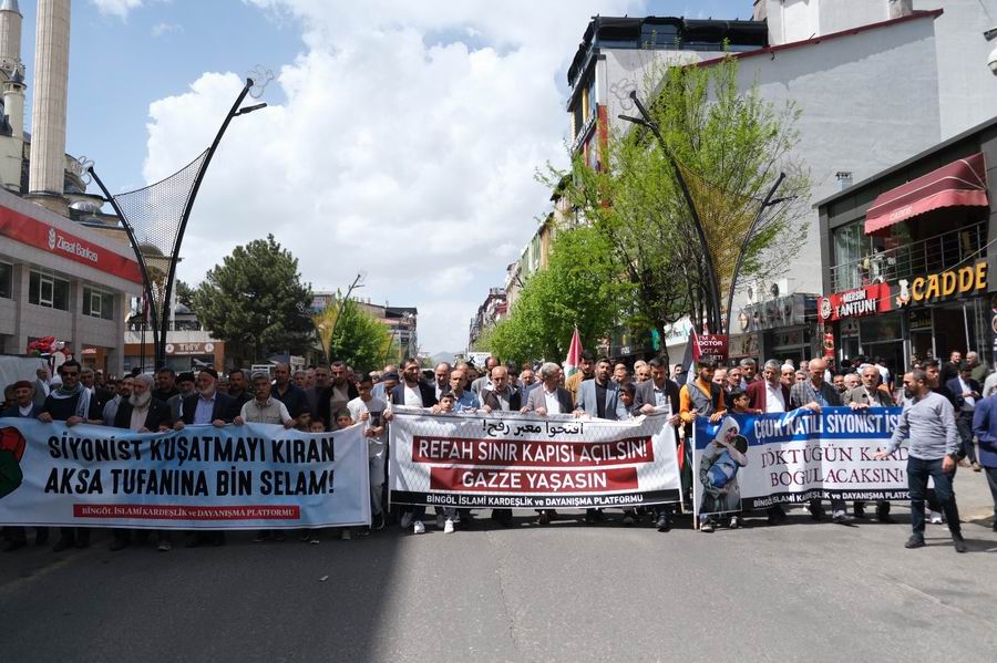 Bingöl’de Gazze ile dayanışma eylemi düzenlendi