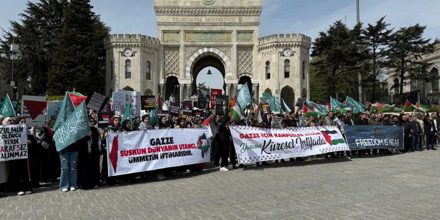 Beyazıt Meydanı'ndan üniversitelere çağrı: “Kampüsler Gazze için ayağa kalkmalı!”