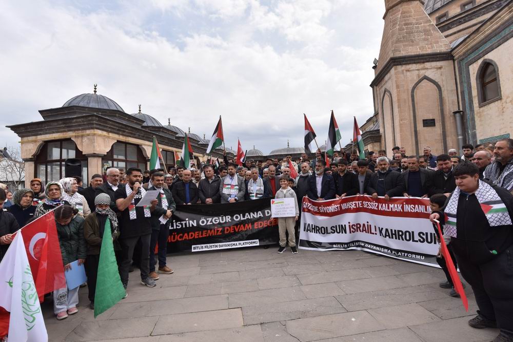 Ahlat'ta Gazze'ye destek eylemi
