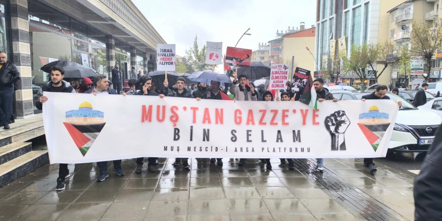 Muş’ta “Gazze'ye ses ver” eylemi yapıldı