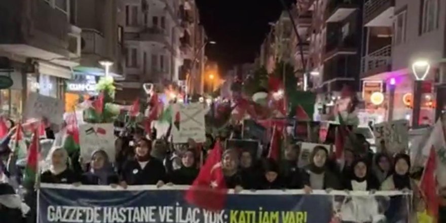 Akhisarlılar Gazze için yürüdü