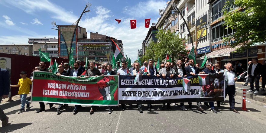 Soykırımcı İsrail Bingöl'de protesto edildi