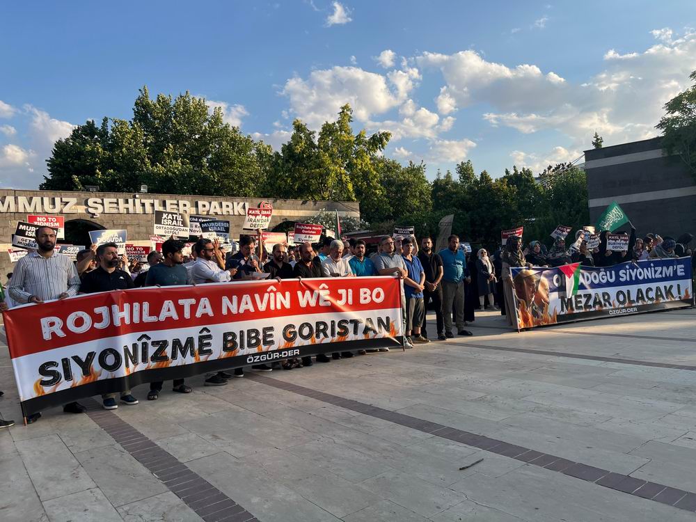 Diyarbakır’da İsrail ve ABD terörü tel’in edildi