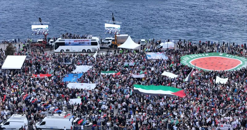 Gazze vicdanları birleştiriyor insanlığı özgürleştiriyor: İstanbul’dan Sumud filosuna selam!