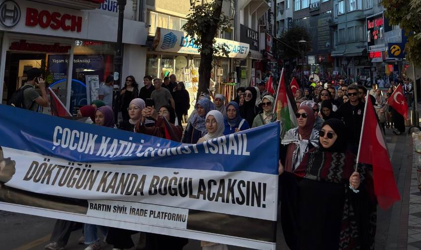 Bartın, Sumud ve Gazze için yürüdü