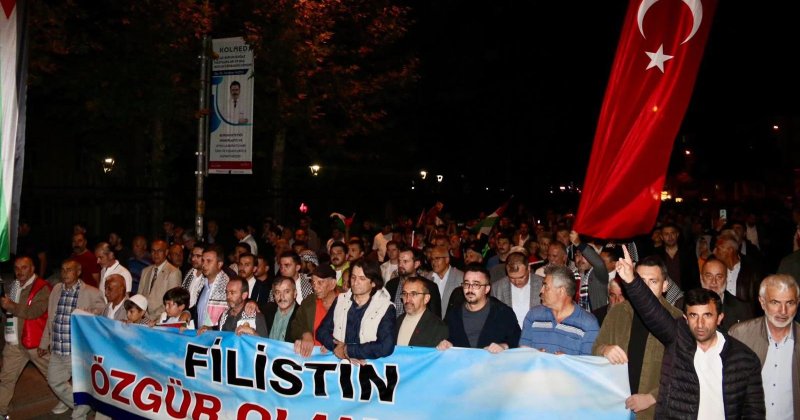 Amasya’da binlerce kişi Aksa Tufanı yıl dönümünde  Gazze için yürüdü