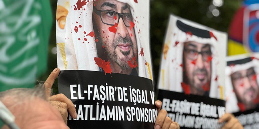 BAE Konsolosluğu önünde Sudan halkına destek: Zalim Nahyan hesap verecek!