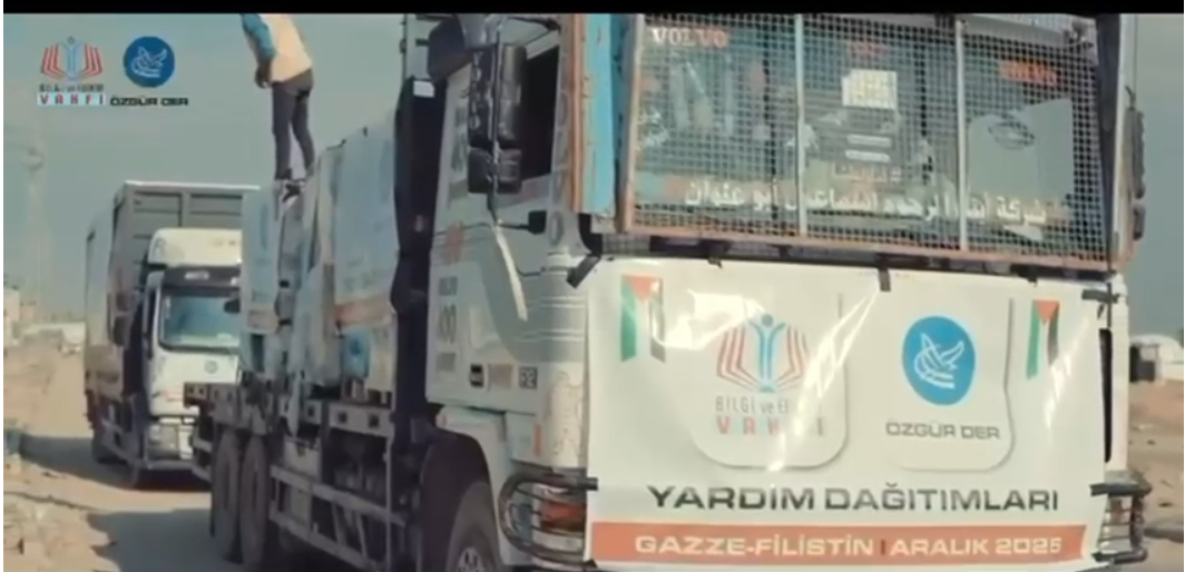 Bilgi ve Erdem Vakfı ile Özgür-Der’den Gazze’ye yeni yardım tırları
