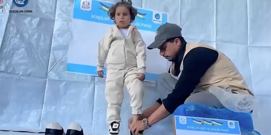 Bilgi ve Erdem Vakfı ile Özgür-Der Gazze'de kışlık elbise dağıttı