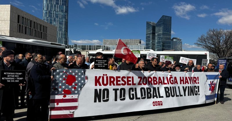 ABD-İsrail’in İran’a yönelik saldırıları Ankara’da protesto edildi