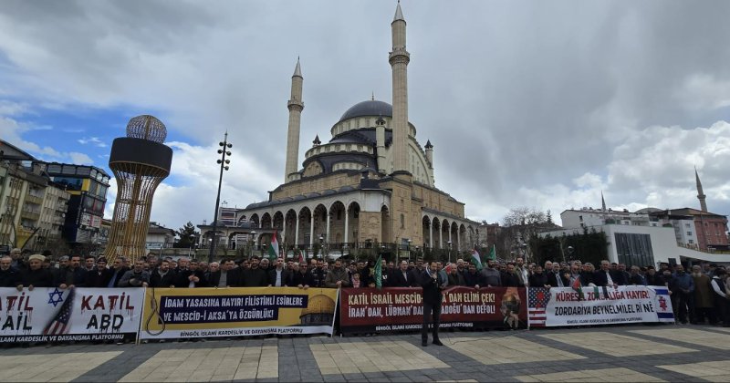 Mescid-i Aksa'nın kapatılması Bingöl'de protesto edildi