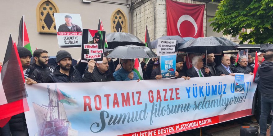 Sumud Filosuna yönelik soykırımcı İsrail korsanlığı Bartın’da telin edildi